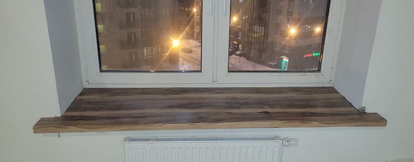 Установка подоконников из ЛДСП в Кудрово, ул. Областная