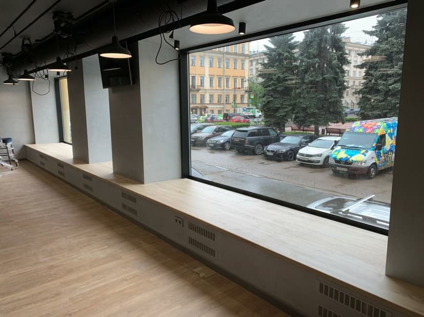 Установка подоконников из ЛДСП в СПб, ул. Ижорская